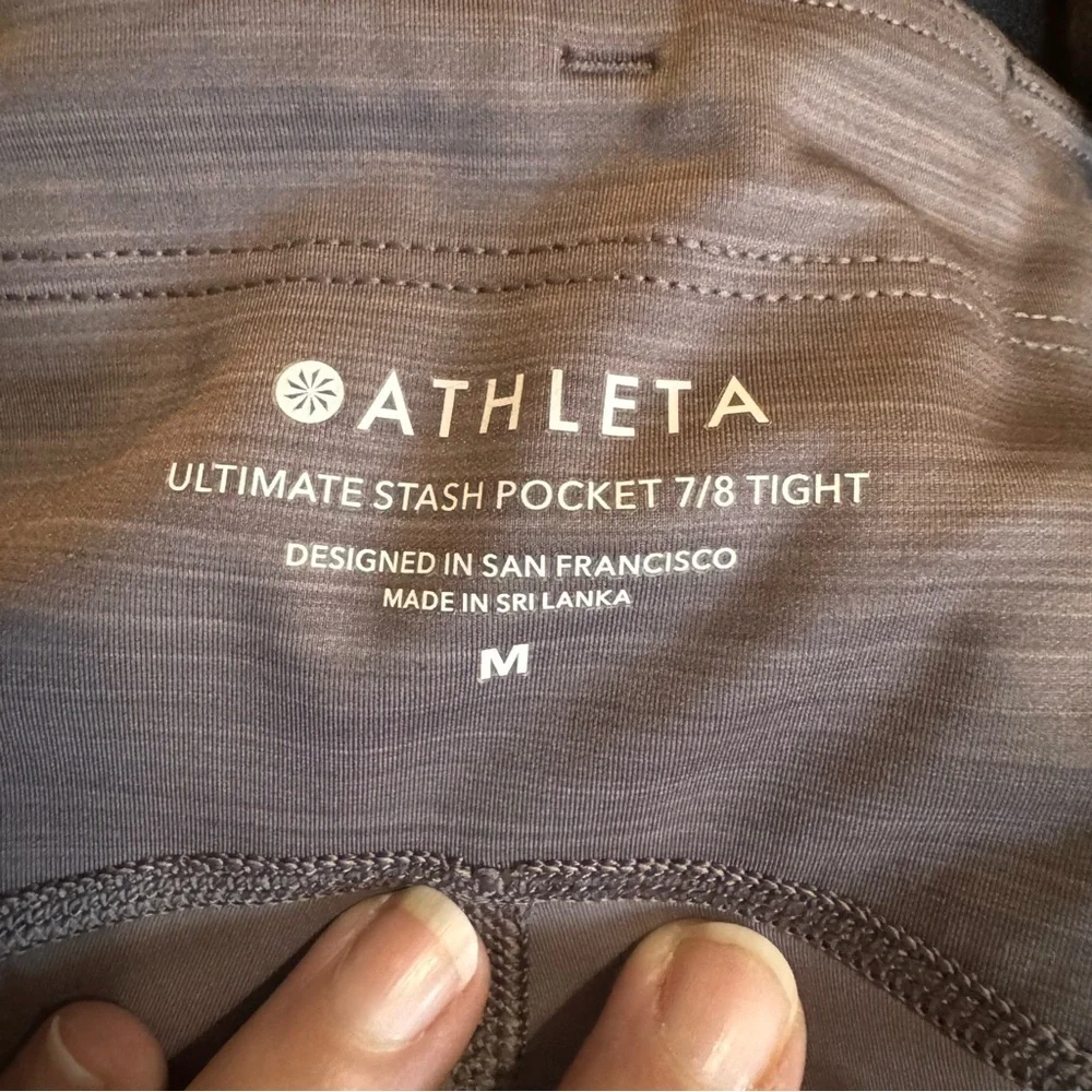 Athleta Almond Ultimate Stash Pocket Tight - Picture 6 of 7